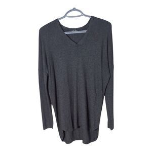 Denver Hayes Charcoal V Neck High Low Drop Shoulder Sweater‎ Size Large